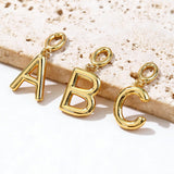  Polished Initial Pendant Necklace 18K Gold Plated - friendship necklace gift from Bestie Keepsake