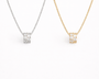  Pave Cylinder Pendant Necklace Sterling Silver - friendship necklace gift from Bestie Keepsake