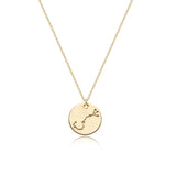  Constellation Coin Pendant Necklace in 14K Gold Plated - friendship necklace gift from Bestie Keepsake