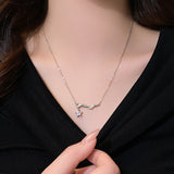  Entwined Star Pendant Zirconia Necklace - friendship necklace gift from Bestie Keepsake