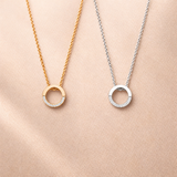  Pavé Open Circle Pendant Necklace in Alloy - friendship necklace gift from Bestie Keepsake