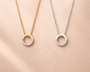  Pavé Open Circle Pendant Necklace in Alloy - friendship necklace gift from Bestie Keepsake