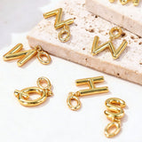 Polished Initial Pendant Necklace 18K Gold Plated - friendship necklace gift from Bestie Keepsake