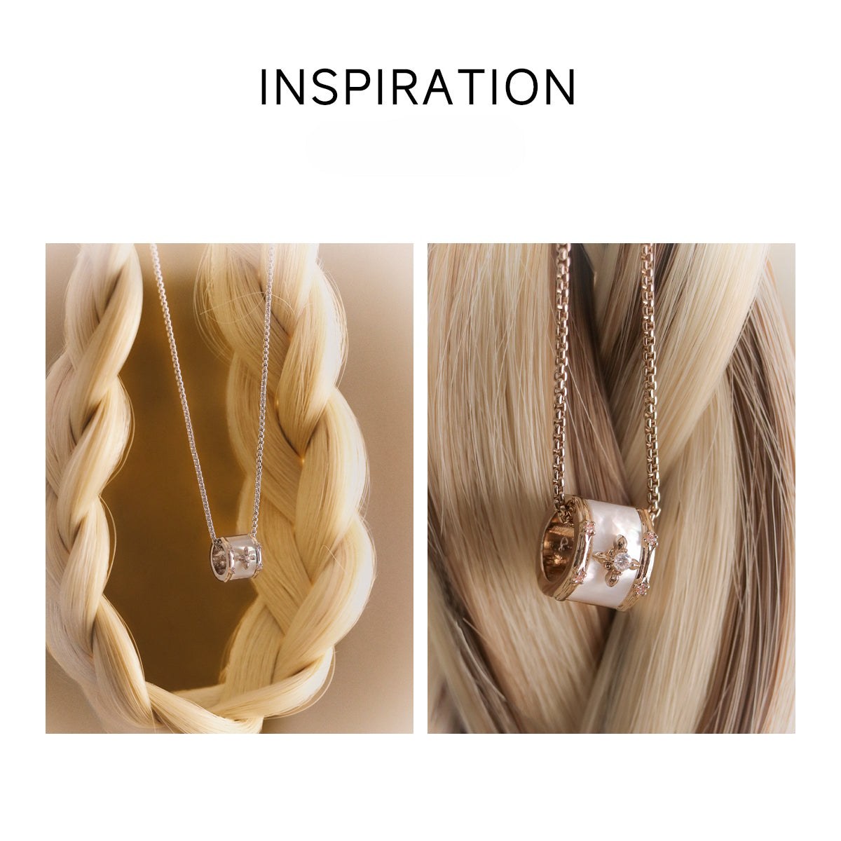  Iris Mother of Pearl Floral Barrel Necklace - friendship necklace gift from Bestie Keepsake
