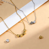  Petite Heart Charm Initial Necklace Stainless Steel - friendship necklace gift from Bestie Keepsake