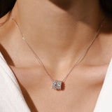  Ornate Cylinder Zirconia Pendant Necklace - friendship necklace gift from Bestie Keepsake