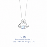  Celestial Zodiac Sterling Silver Necklace - friendship necklace gift from Bestie Keepsake