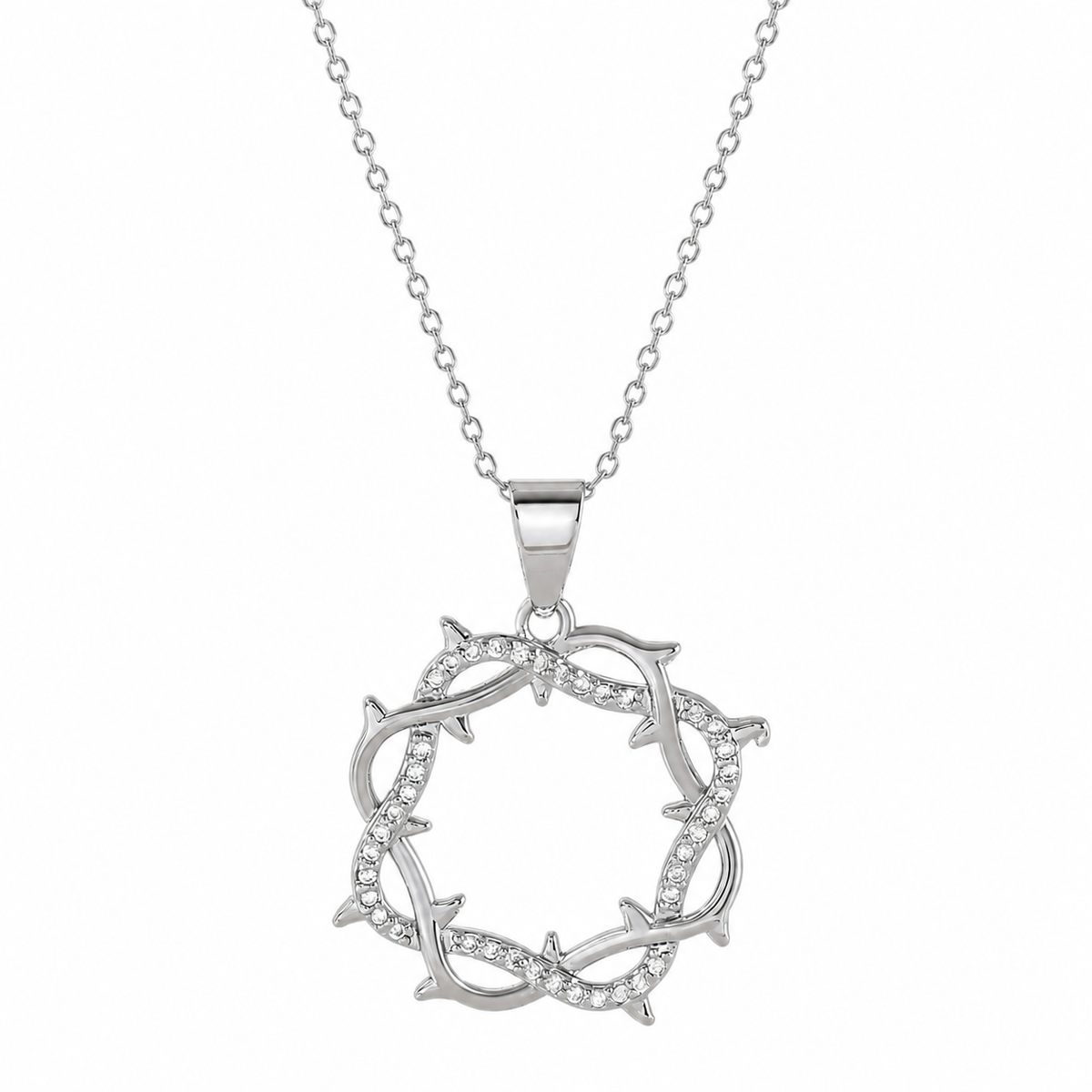  Micro-Pave Thorn Circle Necklace - friendship necklace gift from Bestie Keepsake