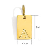  Miniature Initial Tag Necklace Stainless Steel - friendship necklace gift from Bestie Keepsake
