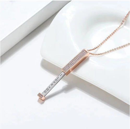  Crystal Encrusted Hidden Bar Necklace - friendship necklace gift from Bestie Keepsake