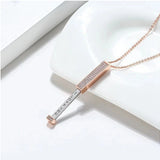  Crystal Encrusted Hidden Bar Necklace - friendship necklace gift from Bestie Keepsake