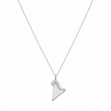  Ornate Harp Pendant S925 Sterling Silver Necklace - friendship necklace gift from Bestie Keepsake