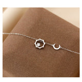 Celestial Sun and Moon Octagon Necklace Sterling Silver - friendship necklace gift from Bestie Keepsake