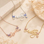  Butterfly Script Name Necklace Stainless Steel - friendship necklace gift from Bestie Keepsake