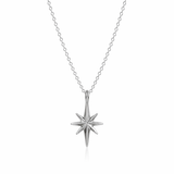  North Star Pendant Necklace 925 Sterling Silver - friendship necklace gift from Bestie Keepsake