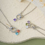  Birthstone Charm Toggle Necklace with 18K Gold Finish - friendship necklace gift from Bestie Keepsake