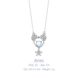  Celestial Zodiac Sterling Silver Necklace - friendship necklace gift from Bestie Keepsake
