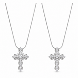  Ornate Zirconia Cross Pendant Necklace - friendship necklace gift from Bestie Keepsake