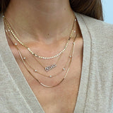  Custom Pavé Name Necklace in 925 Sterling Silver - friendship necklace gift from Bestie Keepsake