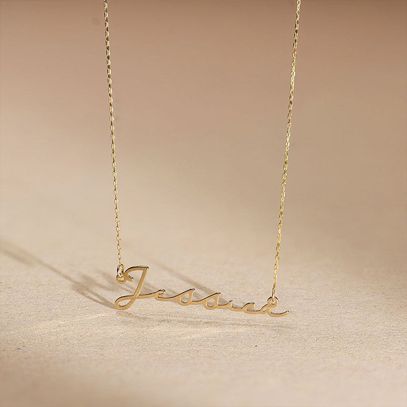  Custom Script Name Necklace in Sterling Silver - friendship necklace gift from Bestie Keepsake