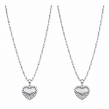  Ornate Textured Heart Pendant Necklace in 18K Gold Plated Brass - friendship necklace gift from Bestie Keepsake