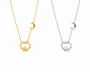  Celestial Sun and Moon Octagon Necklace Sterling Silver - friendship necklace gift from Bestie Keepsake