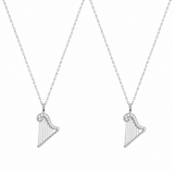  Ornate Harp Pendant S925 Sterling Silver Necklace - friendship necklace gift from Bestie Keepsake