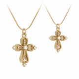  Ornate Lace Cross Pendant Necklace - friendship necklace gift from Bestie Keepsake