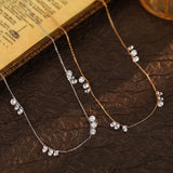  Dainty Crystal Drop Necklace Set - friendship necklace gift from Bestie Keepsake