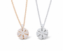  Spinning Snowflake Crystal Pendant Necklace - friendship necklace gift from Bestie Keepsake