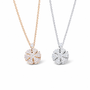  Spinning Snowflake Crystal Pendant Necklace - friendship necklace gift from Bestie Keepsake