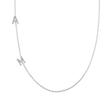  Custom Side Initial Necklace in 925 Sterling Silver - friendship necklace gift from Bestie Keepsake