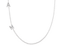  Custom Side Initial Necklace in 925 Sterling Silver - friendship necklace gift from Bestie Keepsake