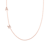  Custom Side Initial Necklace in 925 Sterling Silver - friendship necklace gift from Bestie Keepsake
