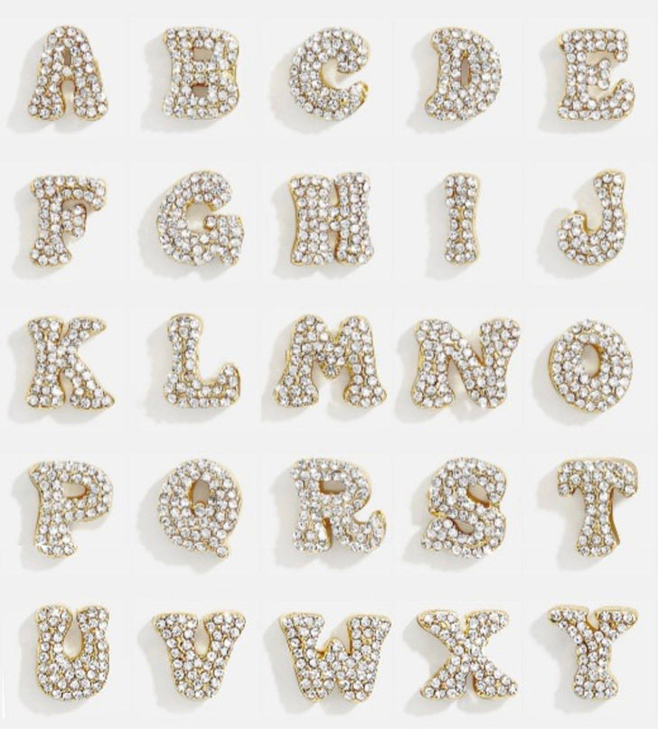  Custom Pavé Letter Slider Bracelet in Gold-Plated Copper - friendship necklace gift from Bestie Keepsake