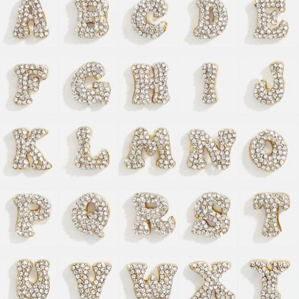  Custom Pavé Letter Slider Bracelet in Gold-Plated Copper - friendship necklace gift from Bestie Keepsake