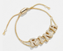  Custom Pavé Letter Slider Bracelet in Gold-Plated Copper - friendship necklace gift from Bestie Keepsake