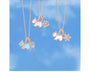  Playful Scottie Dog Charm Necklace in 18K Rose Gold over Sterling Silver - friendship necklace gift from Bestie Keepsake
