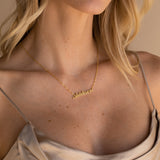  Script Name Pendant Necklace in Stainless Steel - friendship necklace gift from Bestie Keepsake