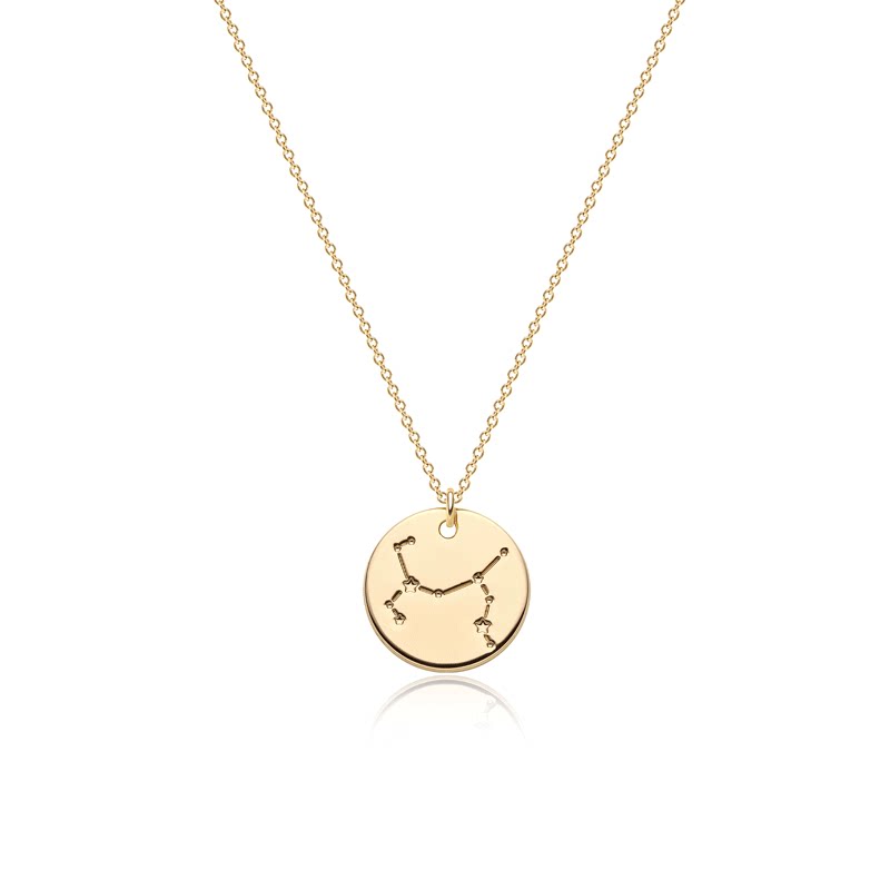 Constellation Coin Pendant Necklace in 14K Gold Plated - friendship necklace gift from Bestie Keepsake