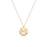  Constellation Coin Pendant Necklace in 14K Gold Plated - friendship necklace gift from Bestie Keepsake