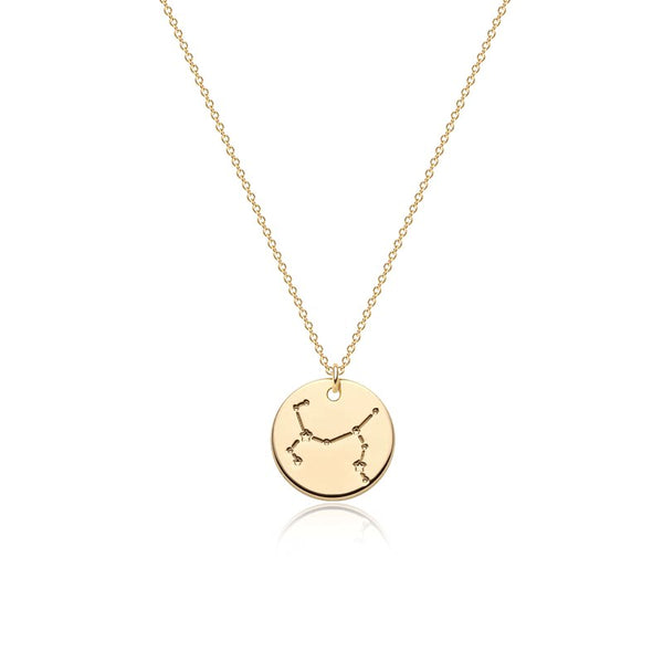  Constellation Coin Pendant Necklace in 14K Gold Plated - friendship necklace gift from Bestie Keepsake