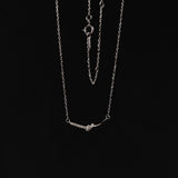  Dainty Twisted Bar Necklace in S925 Sterling Silver - friendship necklace gift from Bestie Keepsake