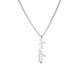 Vertical Script Name Birthstone Necklace in Stainless Steel - friendship necklace gift from Bestie Keepsake