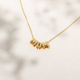  3D Bubble Initial Necklace Gold Alloy - friendship necklace gift from Bestie Keepsake
