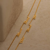  Personalized Multi-Name Necklace in Stainless Steel - friendship necklace gift from Bestie Keepsake