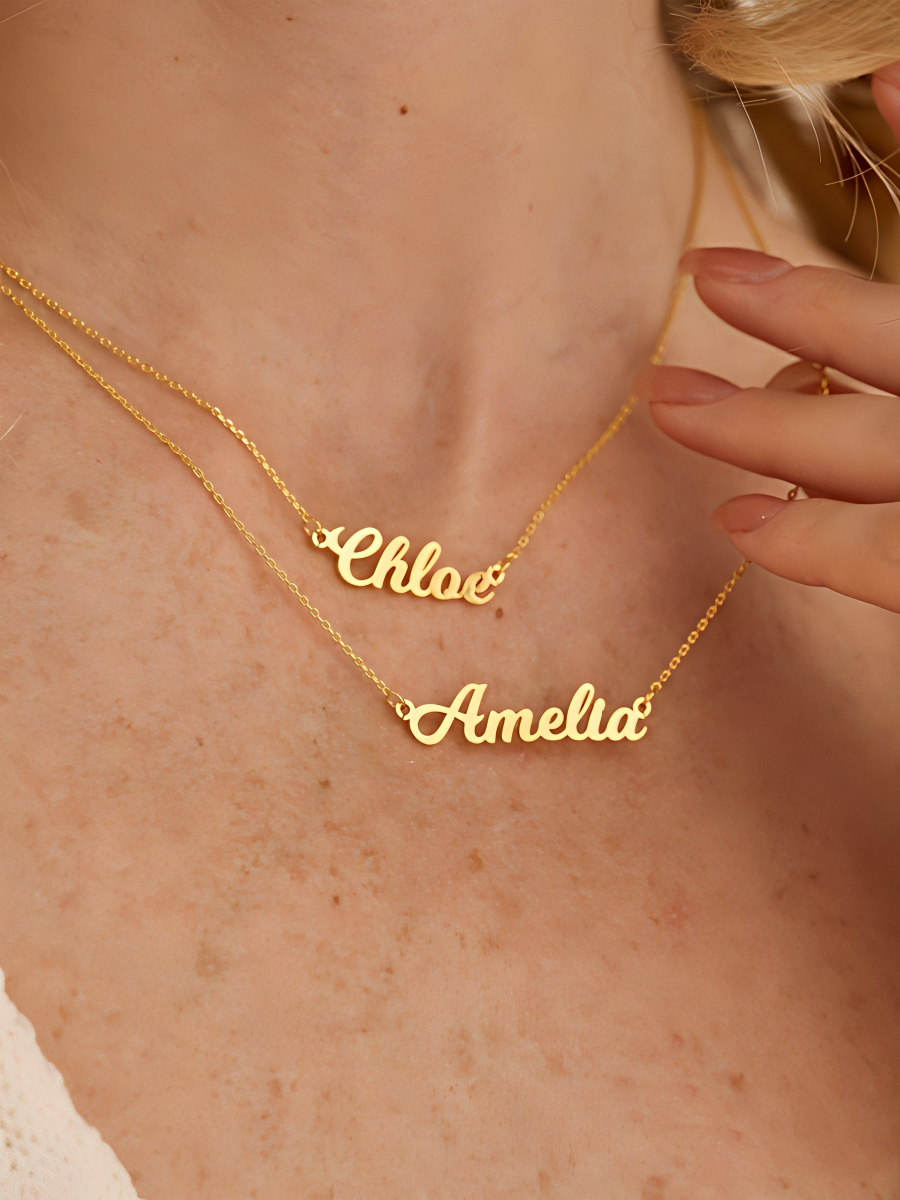  Custom Script Name Necklace in 925 Sterling Silver - friendship necklace gift from Bestie Keepsake