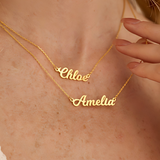  Custom Script Name Necklace in 925 Sterling Silver - friendship necklace gift from Bestie Keepsake
