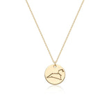  Constellation Coin Pendant Necklace in 14K Gold Plated - friendship necklace gift from Bestie Keepsake
