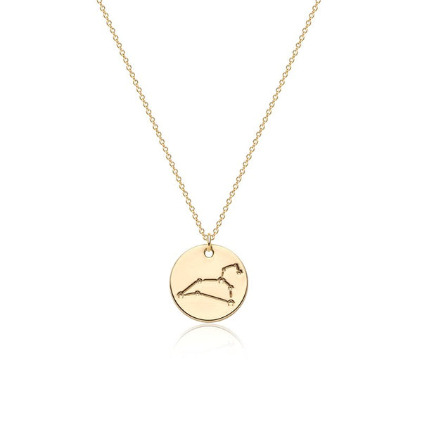  Constellation Coin Pendant Necklace in 14K Gold Plated - friendship necklace gift from Bestie Keepsake